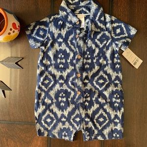 NEW! Carters linen one piece romper
